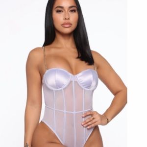 Small -Chain to you bodysuit lavender
